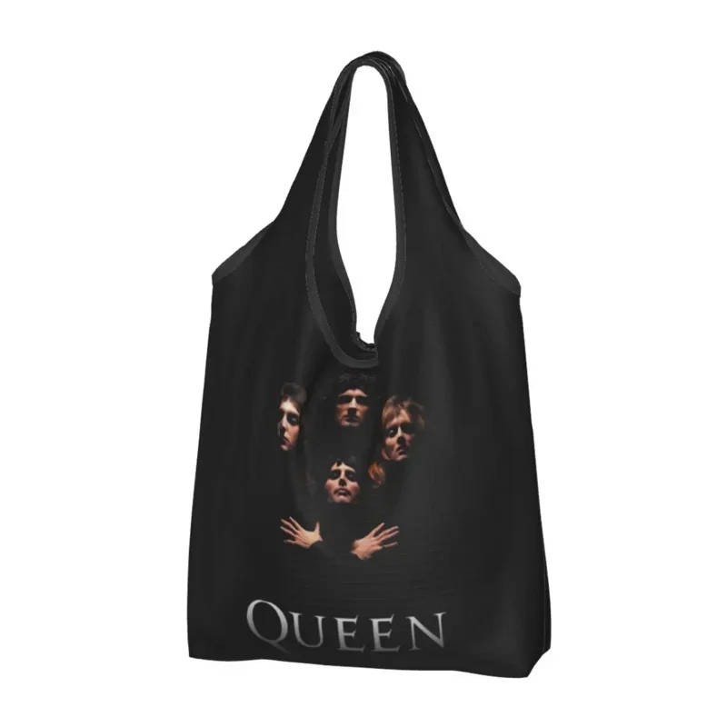 Сумки для покупок Freddie Mercury Queen Band на заказ, женские портативные сумки-тоут для покупок в продуктовых магазинах большой емкости