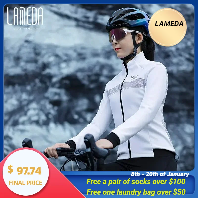 Теплое пальто LAMBDA для женщин, зимняя ветрозащитная велосипедная одежда с длинными рукавами, теплая флисовая толстая женская велосипедная одежда, Зимнее велосипедное пальто
