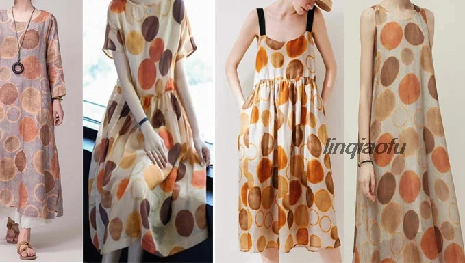 Ткань с принтом, весенне-летнее новое платье из нейлона Tiansi с волнистой точкой, тонкая ткань