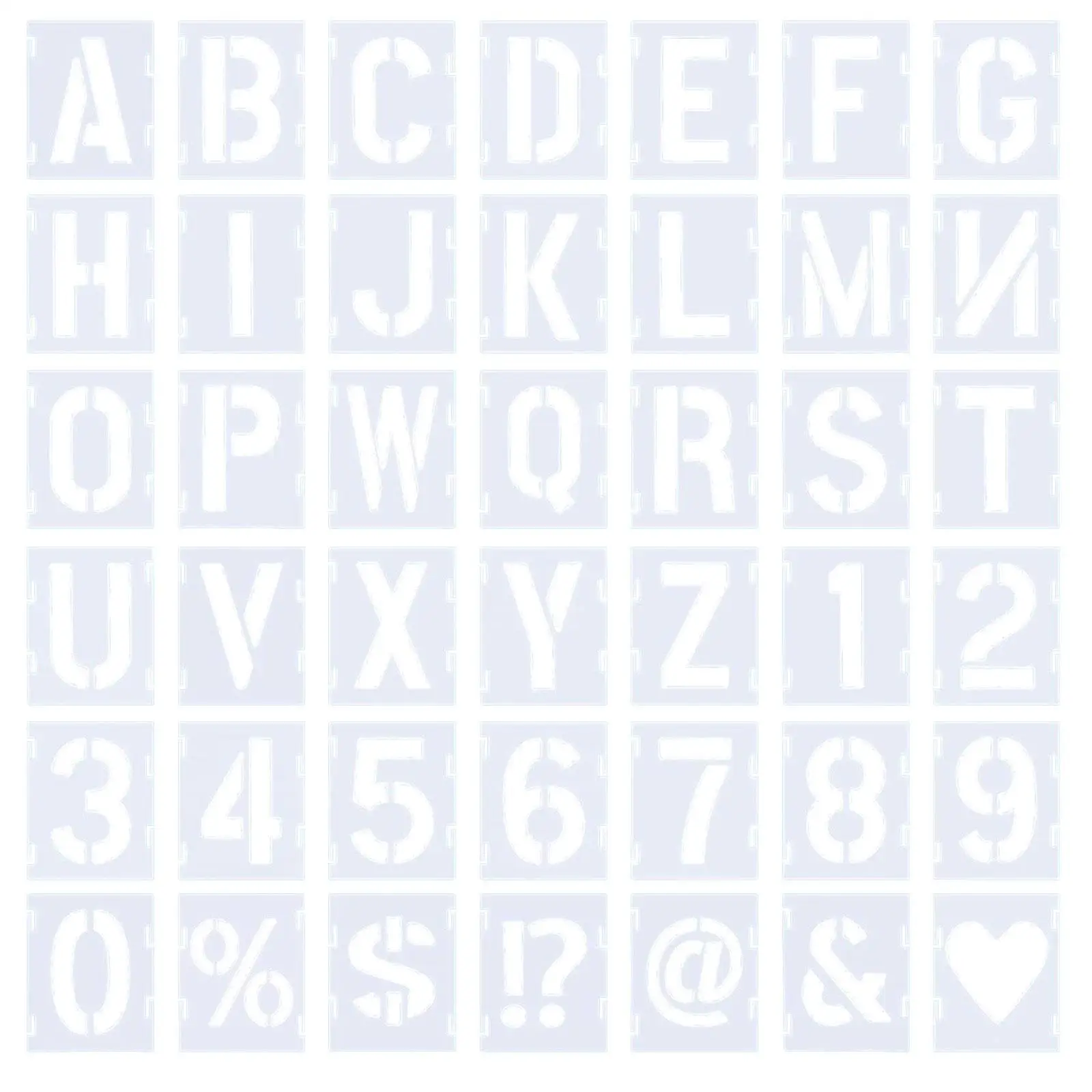 Трафареты букв 2-дюймовая аэрозольная роспись номеров символов Трафареты и шаблоны для рисования на ткани Вывески на деревянной доске