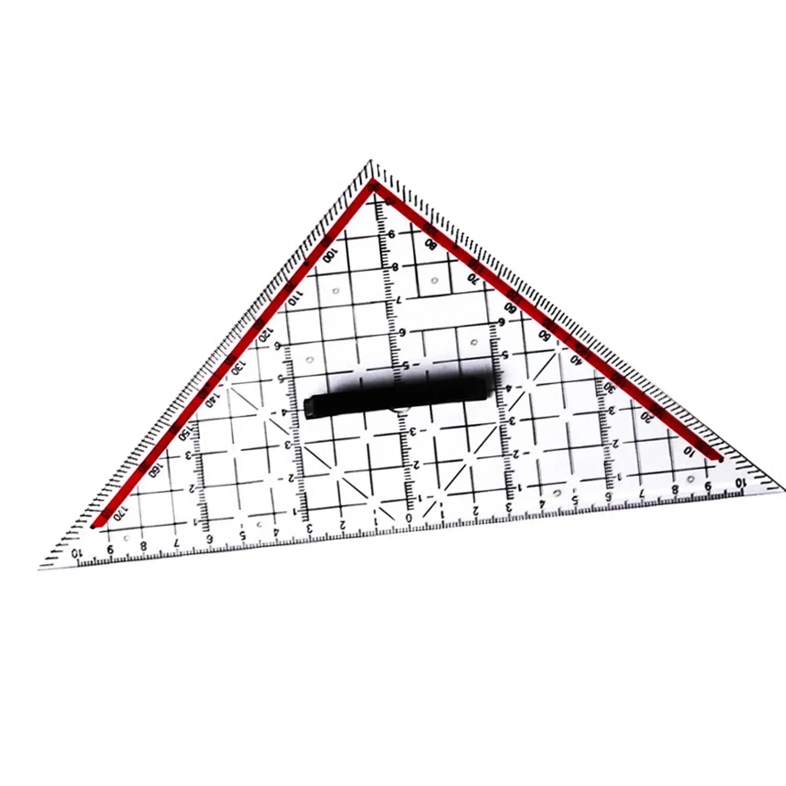 Треугольная линейка 10 дюймов с ручкой, Портативный Легкий транспортир с треугольным углом наклона для художников, студентов, дизайнеров, инженеров