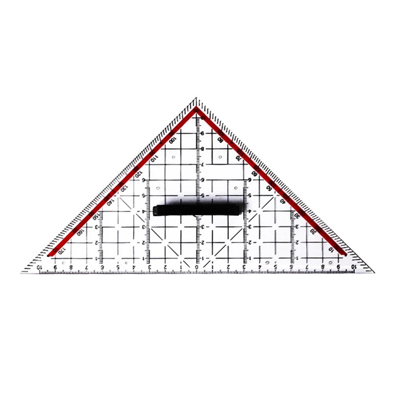 Треугольная линейка для рисования Многофункциональная линейка для рисования с ручкой Транспортир Измерительная линейка Канцелярские принадлежности