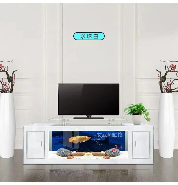 Тумба для телевизора, аквариум для рыбы, пол в доме, Большое экологическое стекло для замены воды