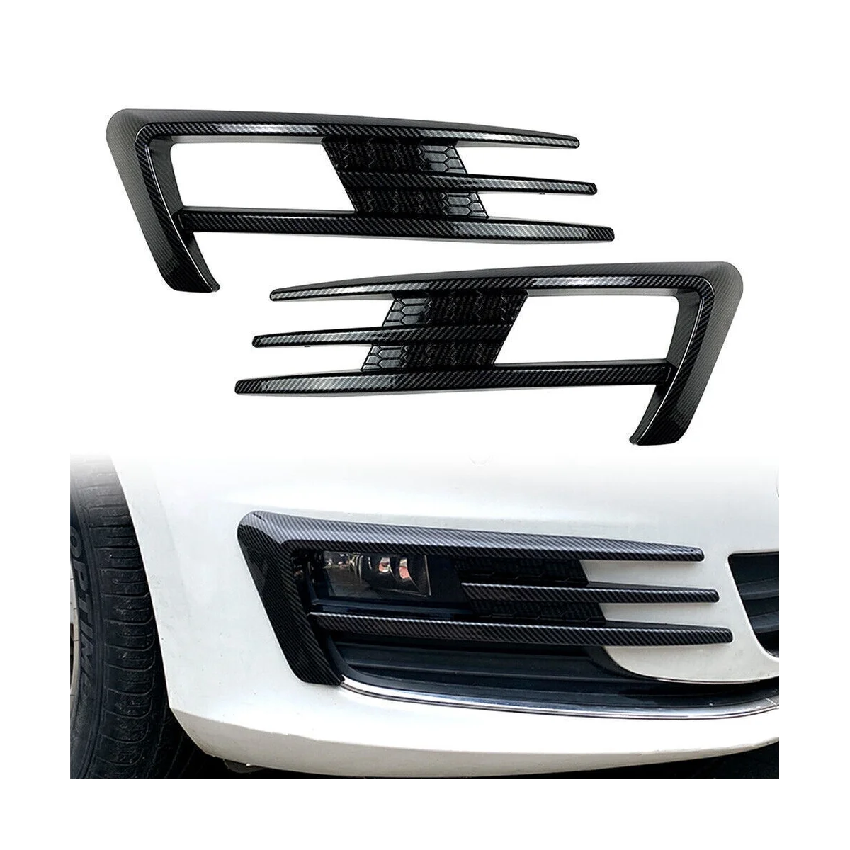 Тюнинг автомобиля Volkswagen Golf 7 2013 2014 2015 2016 Противотуманных фар, украшение ветрового лезвия, Переднее ветровое лезвие, пианино черного цвета