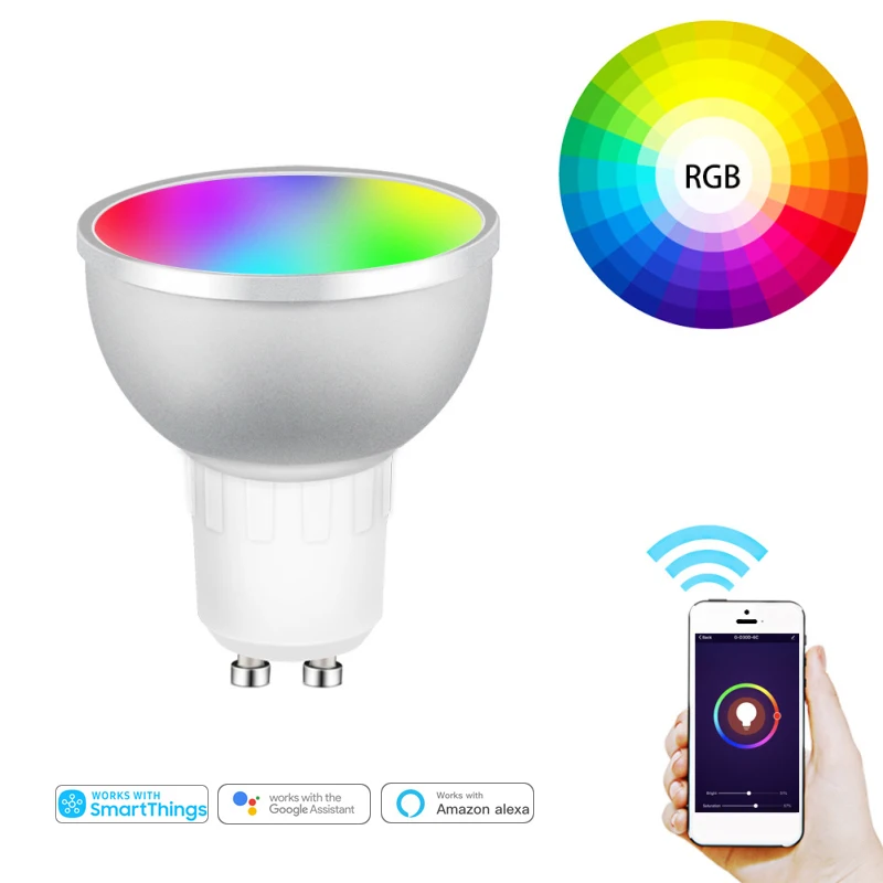 умная лампочка мощностью 5 Вт, умный дом, умная светодиодная лампочка, голосовое управление, светодиодная лампа Tuya, работа с Alexa Home 3.0 Rgbcw