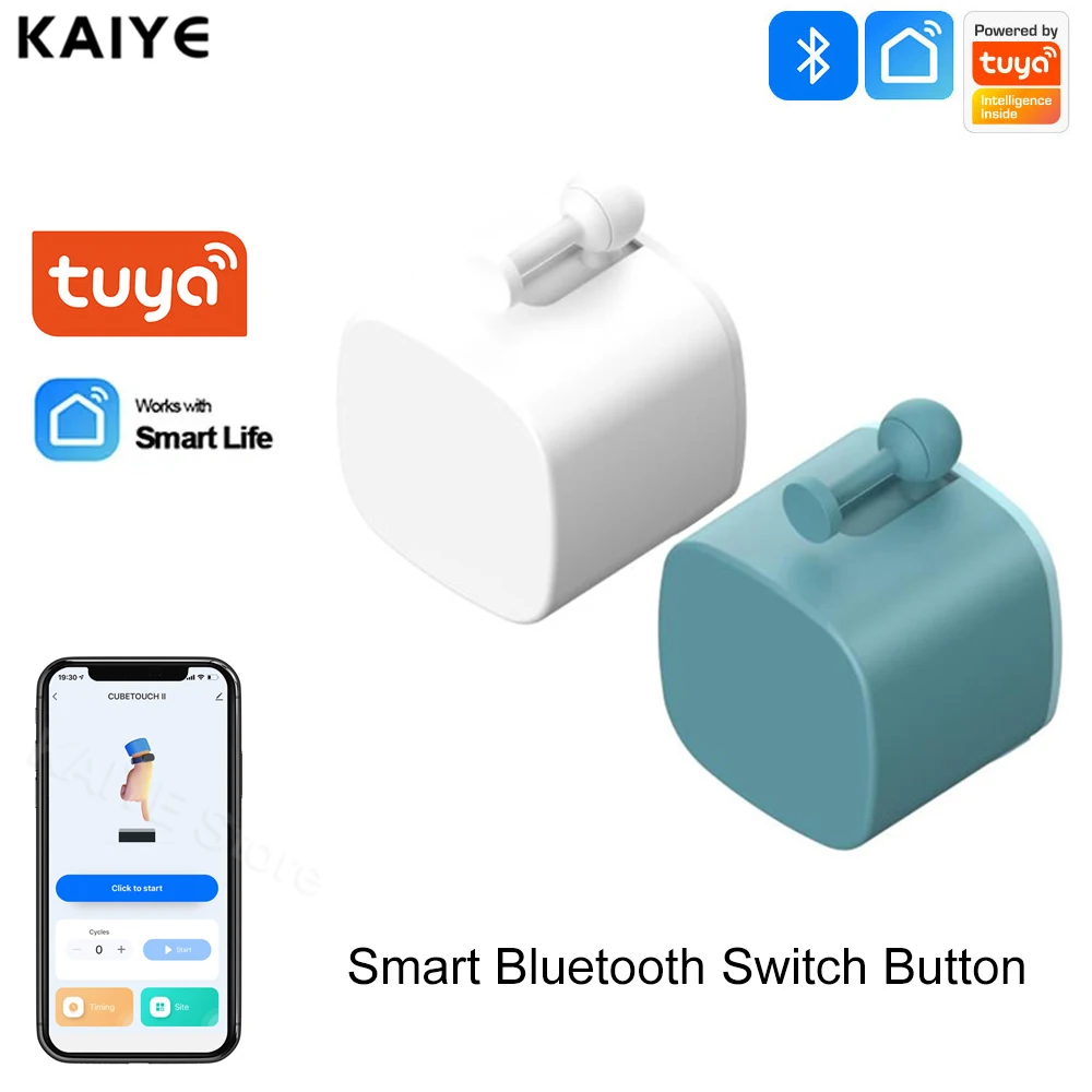 Умный Переключатель Кнопочный Толкатель Bluetooth Пальчиковый Робот Tuya Smart Life App или Управление Таймером Add Hub Совместим С Alexa Google Home