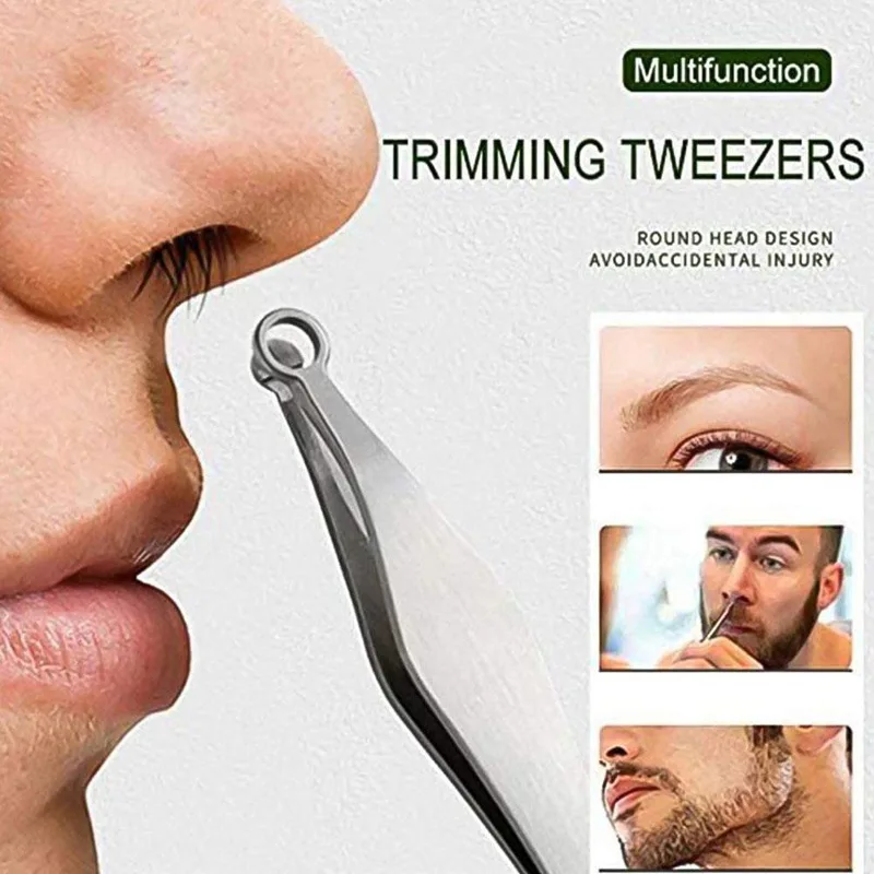 Универсальный Пинцет для подравнивания волос в носу Ножницы для бровей В носу Маникюрные Инструменты для подравнивания лица Инструменты для макияжа