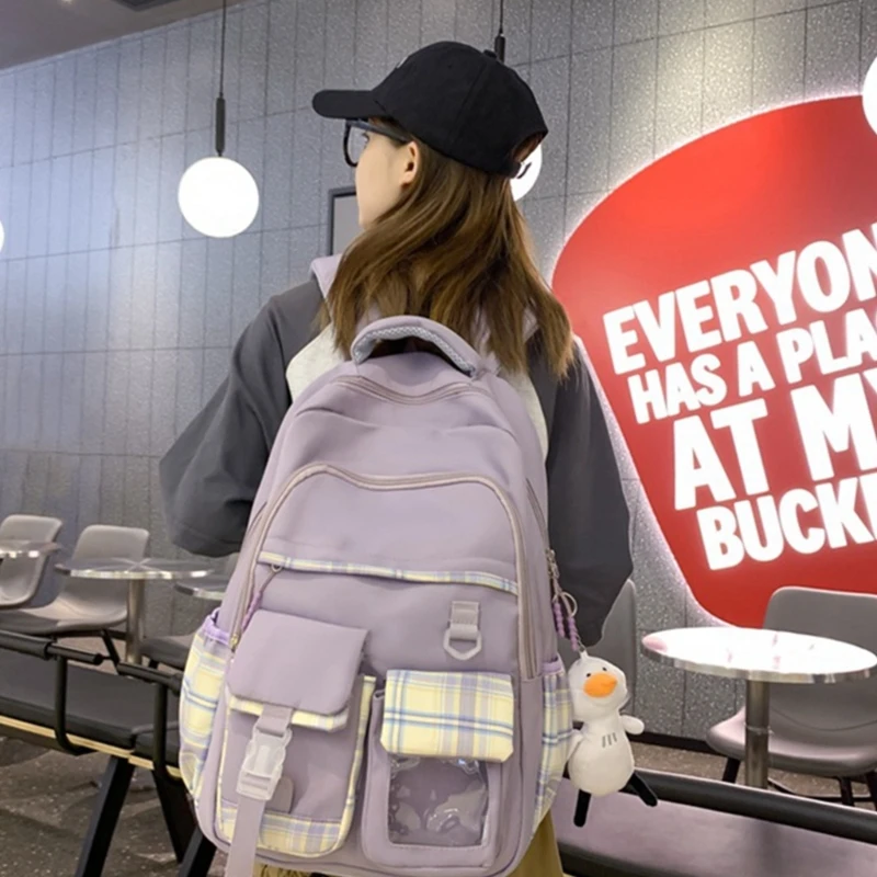 Универсальный рюкзак для ноутбука 4XFF, Студенческий рюкзак, Женская школьная сумка для путешествий, сумки для книг