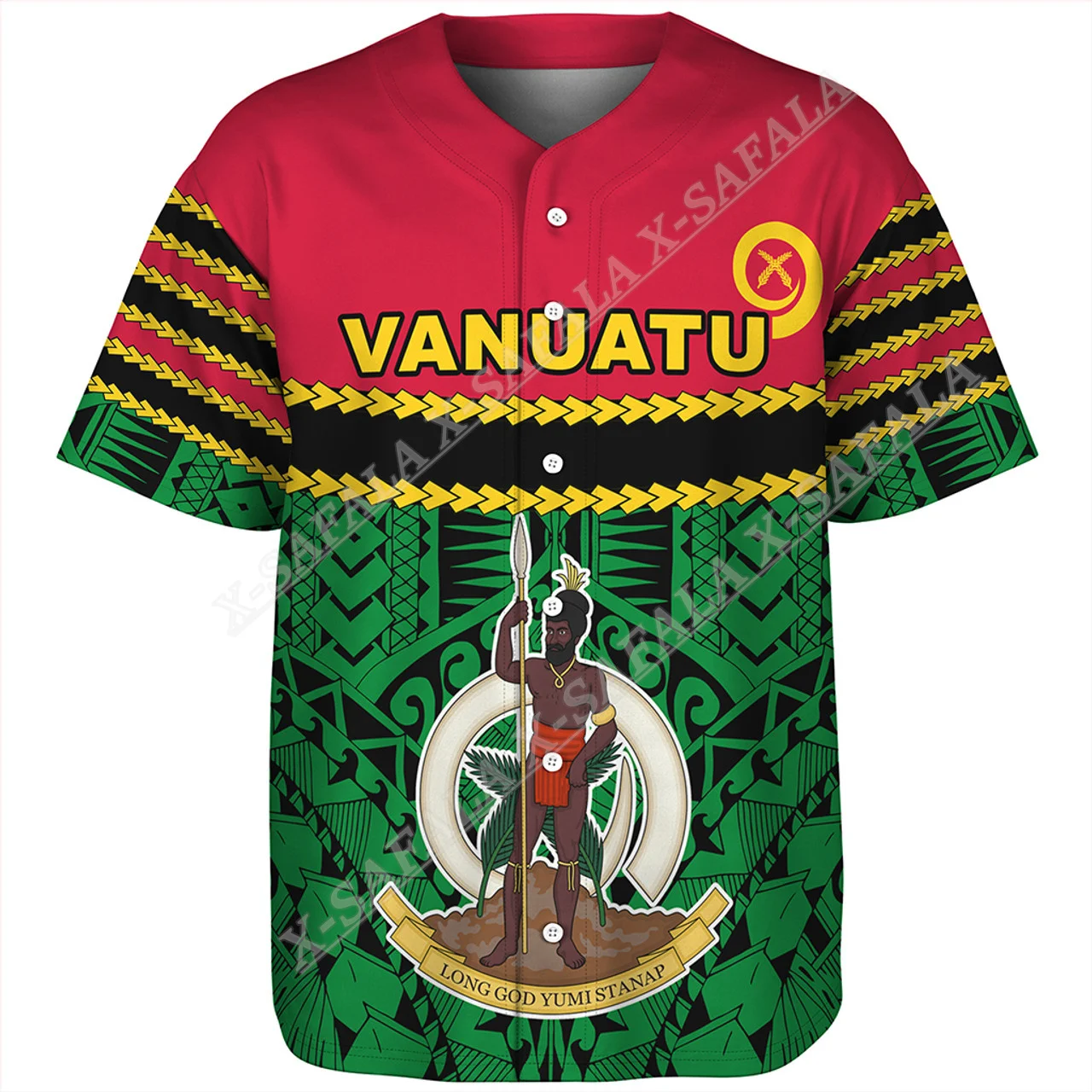 Флаг Вануату С гербом, 3D-печать, бейсбольная майка из сетчатого волокна, футболка, мужская Уличная одежда, Спорт с коротким рукавом