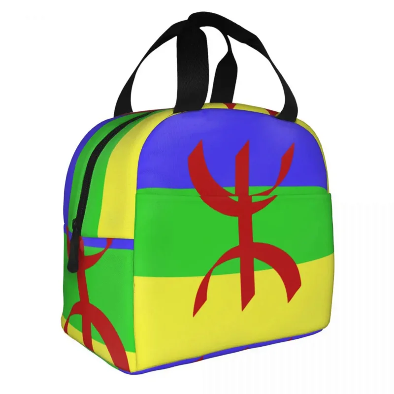 Флаг изолированной большой драпировки Amazigh Berber Многоразовая термосумка-тоут для ланча, Рабочая сумка для еды для пикника