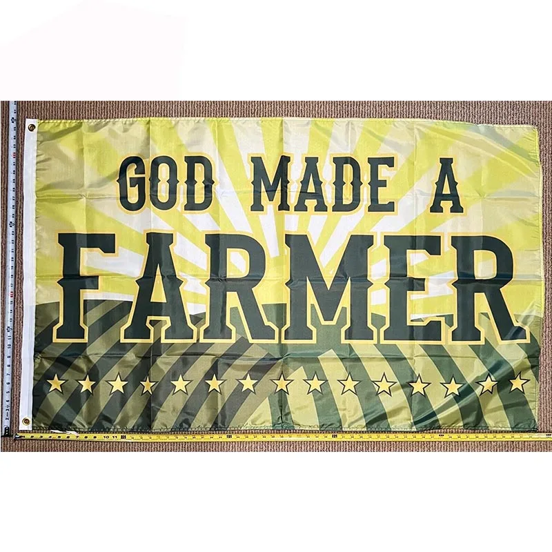 Флаг Фермера Бесплатная ДОСТАВКА Бог Создал Фермера GY Farming Trump США Плакат с Надписью 3x5 yhx0106