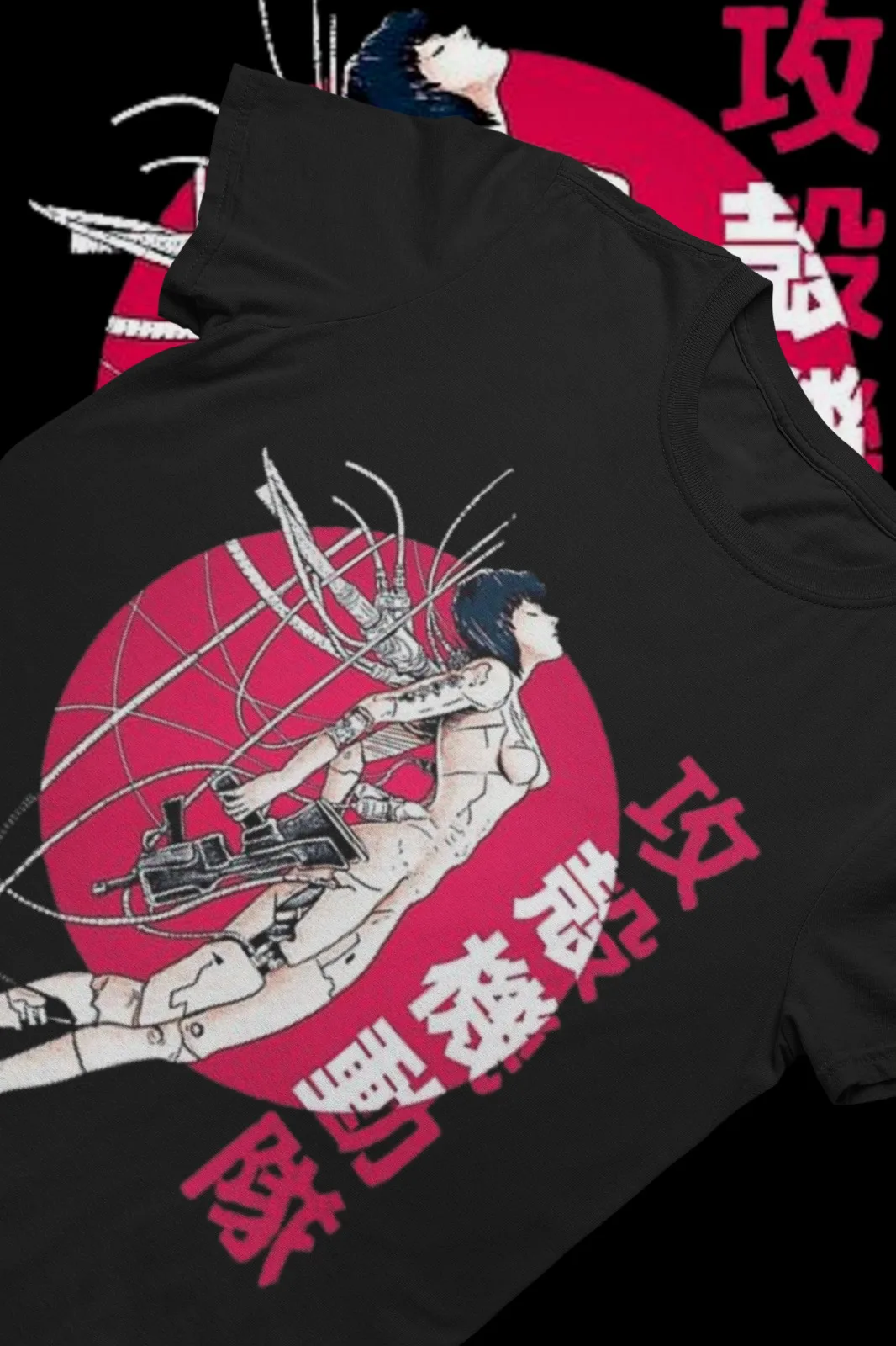 Футболка Ghost In The Shell, футболка Motoko Kusanagi, футболка Queen Kong, майорская футболка с длинными рукавами