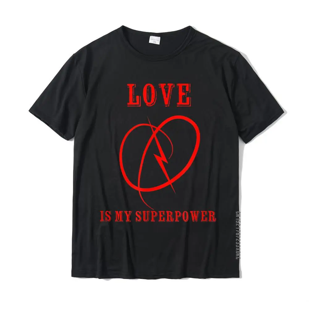 Футболка Love Is My Superpower С коротким рукавом и круглым вырезом Camisa, Мужские футболки из 100% хлопка, Camisa Slim Fit