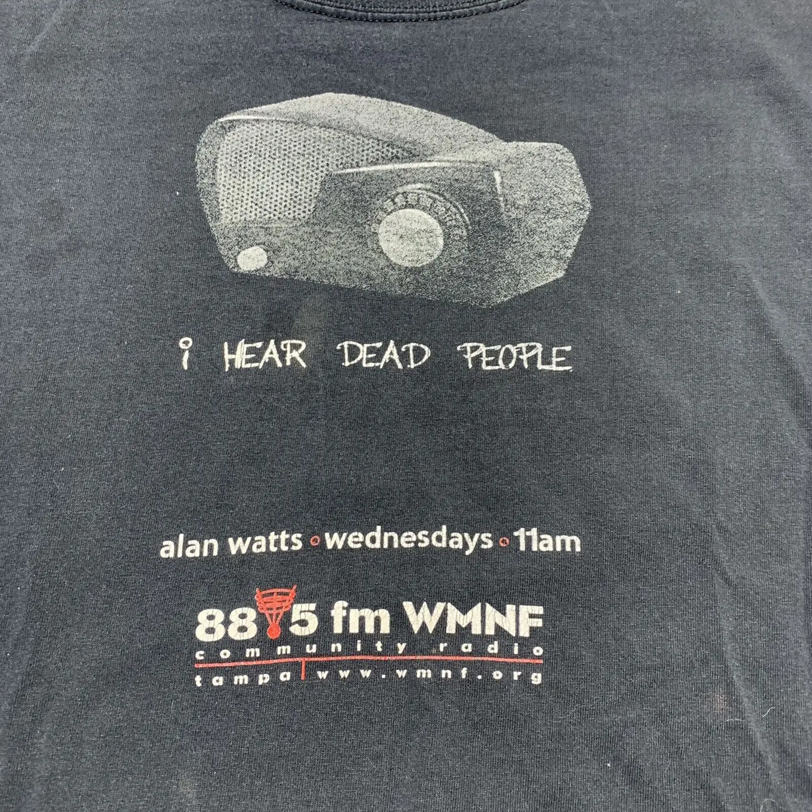Футболка WNMF 88.5 Community Radio I Hear Dead People Tampa Art Tee Мужская XL с длинными рукавами