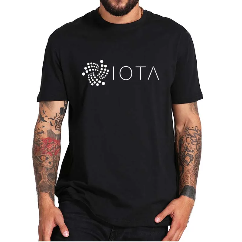 Футболка с логотипом криптовалюты IOTA MIOTA Crypto Coin, классические мужские футболки с короткими рукавами для трейдеров и инвесторов, 100% хлопок