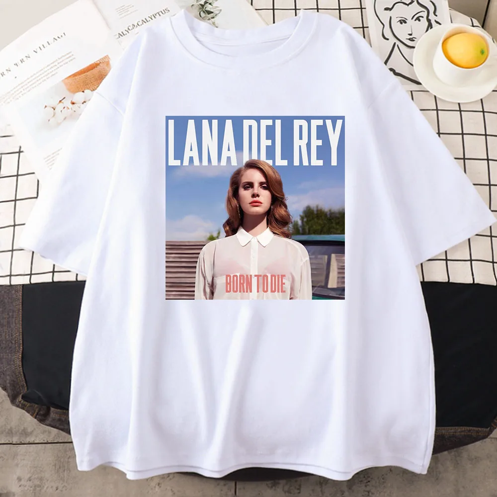Футболки Lana Del Rey в стиле Хип-Хоп с Аниме и мангой, Модная Футболка с комиксами, Обычная футболка из 100% хлопка, Эстетическая Графическая Мужская/женская футболка