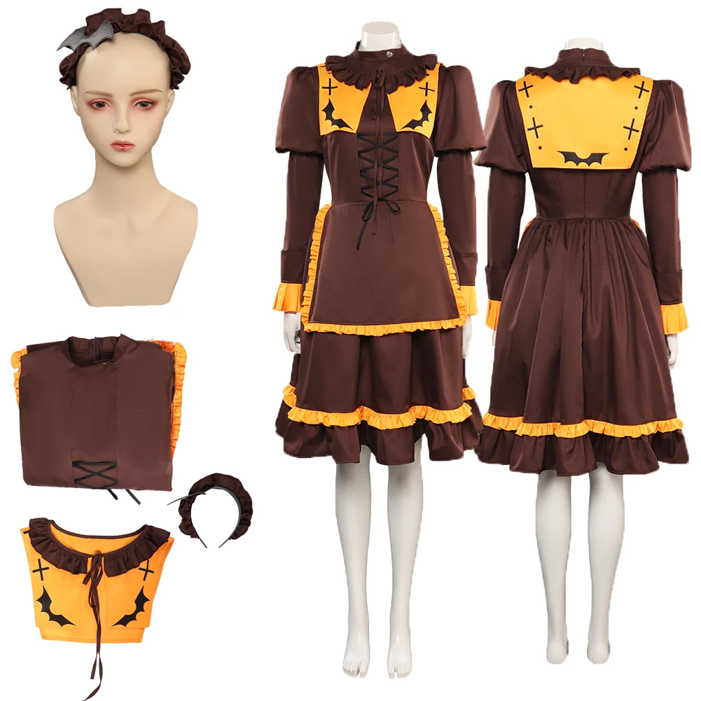 Фэнтезийный аниме-костюм горничной для косплея, Униформа, аксессуары для взрослых женщин, Ролевые игры для девочек, Карнавальный костюм на Хэллоуин.
