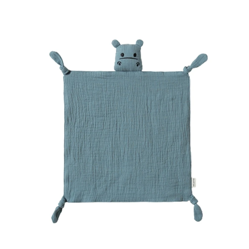 Хлопчатобумажное Муслиновое Одеяло Защитное Одеяло Бегемот Прижимается К Игрушке Детская Игрушка Для Сна