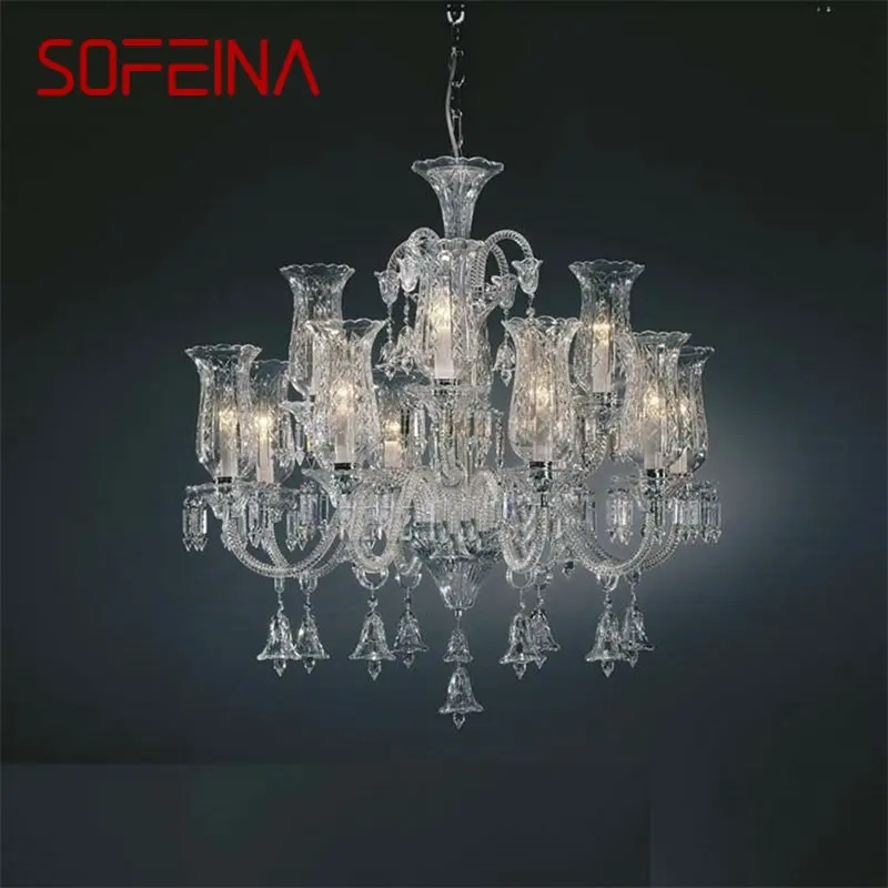 Хрустальная люстра SOFEINA, светильник в европейском стиле, светодиодный подвесной светильник, декоративные светильники для дома, гостиной