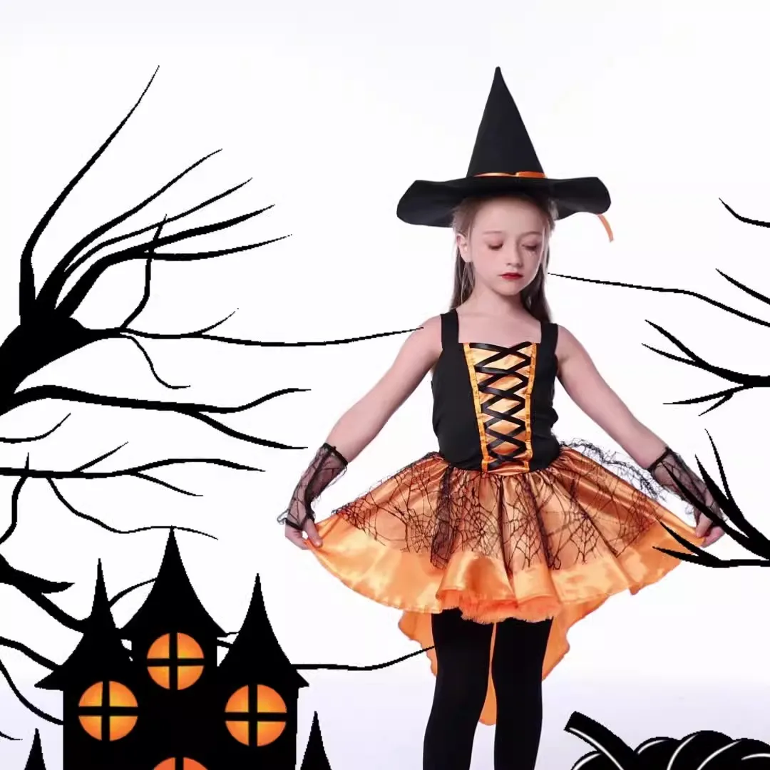Хэллоуин, детский злой смокинг, платье ведьмы для косплея, детская вечеринка, маскарадный костюм дьявола и вампира