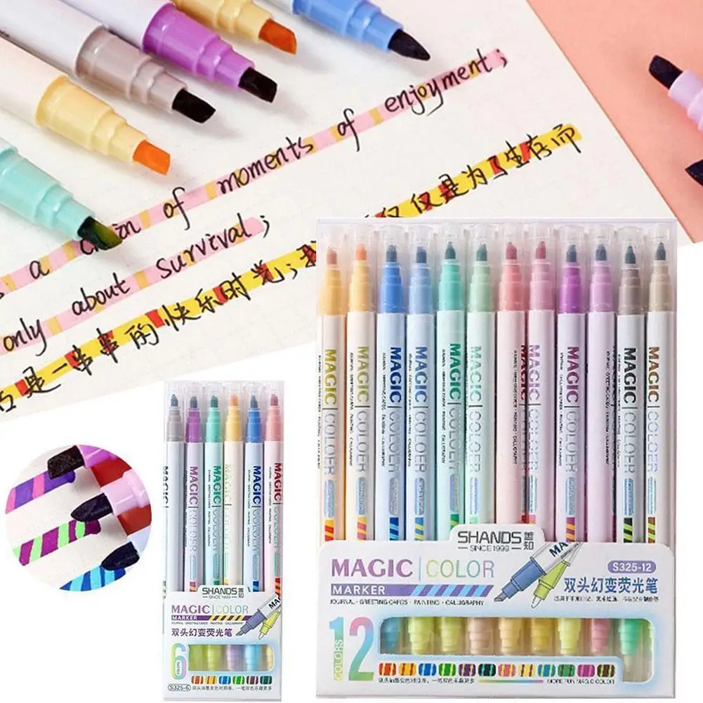 Цветной маркер-ручка С Изменяемым цветом Маркера Позволяет делать заметки Маркером В документе, чтобы подчеркнуть Ключевую информацию