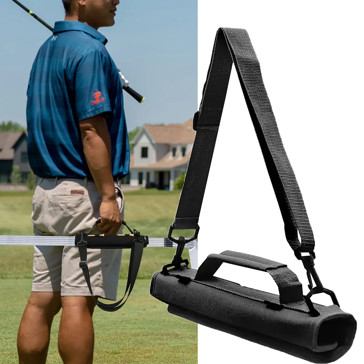 Цельная Портативная Сумка Для Клюшки Для гольфа Mini Portable Club Bag Crossbody Club Bag Grip Style Тренировочная Сумка Для Гольфа Принадлежности