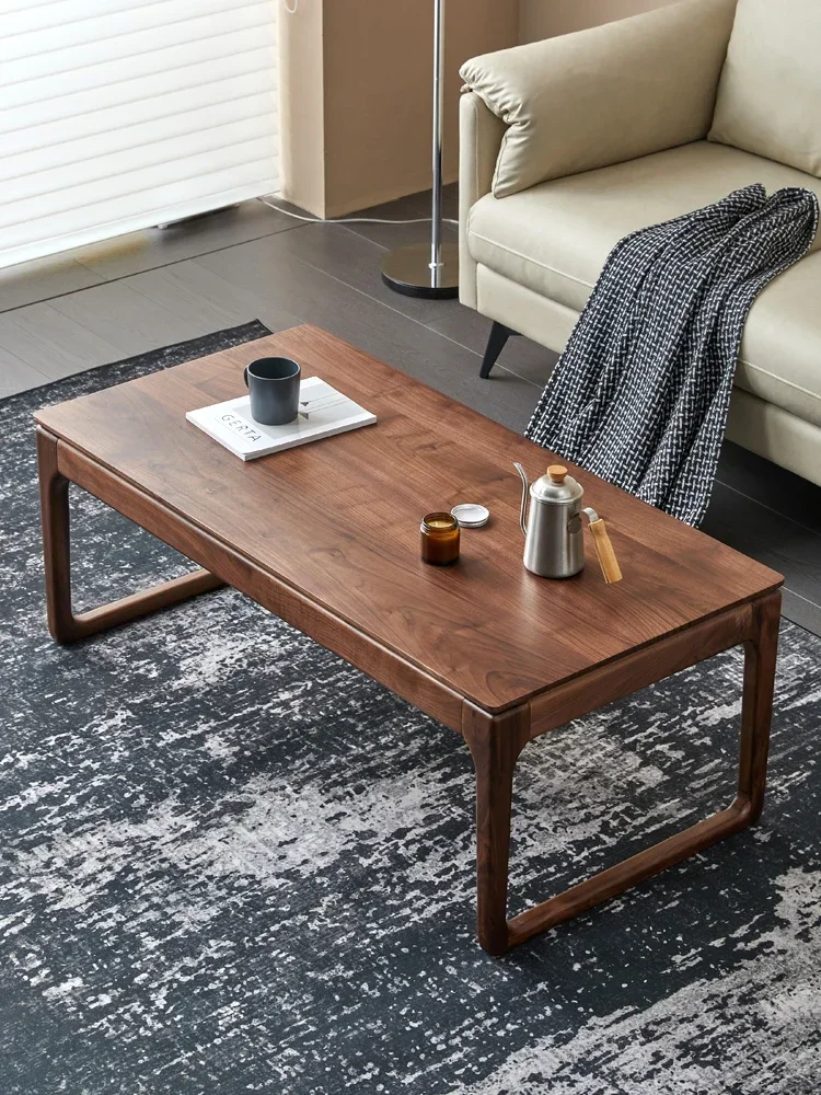 Чайный столик из черного ореха в Северной Америке, диван-столик из простого массива дерева, маленький чайный столик