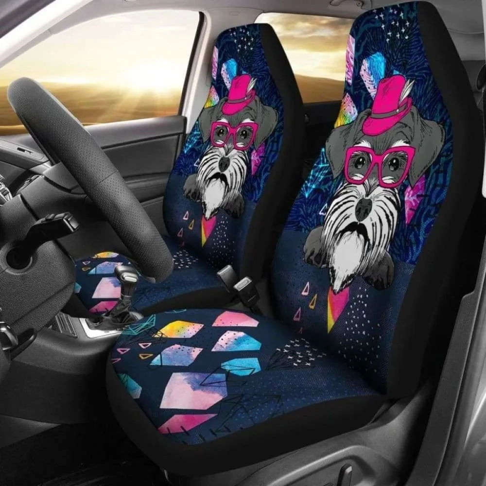 Чехлы для автомобильных сидений шнауцера 5, упаковка из 2 универсальных защитных чехлов для передних сидений