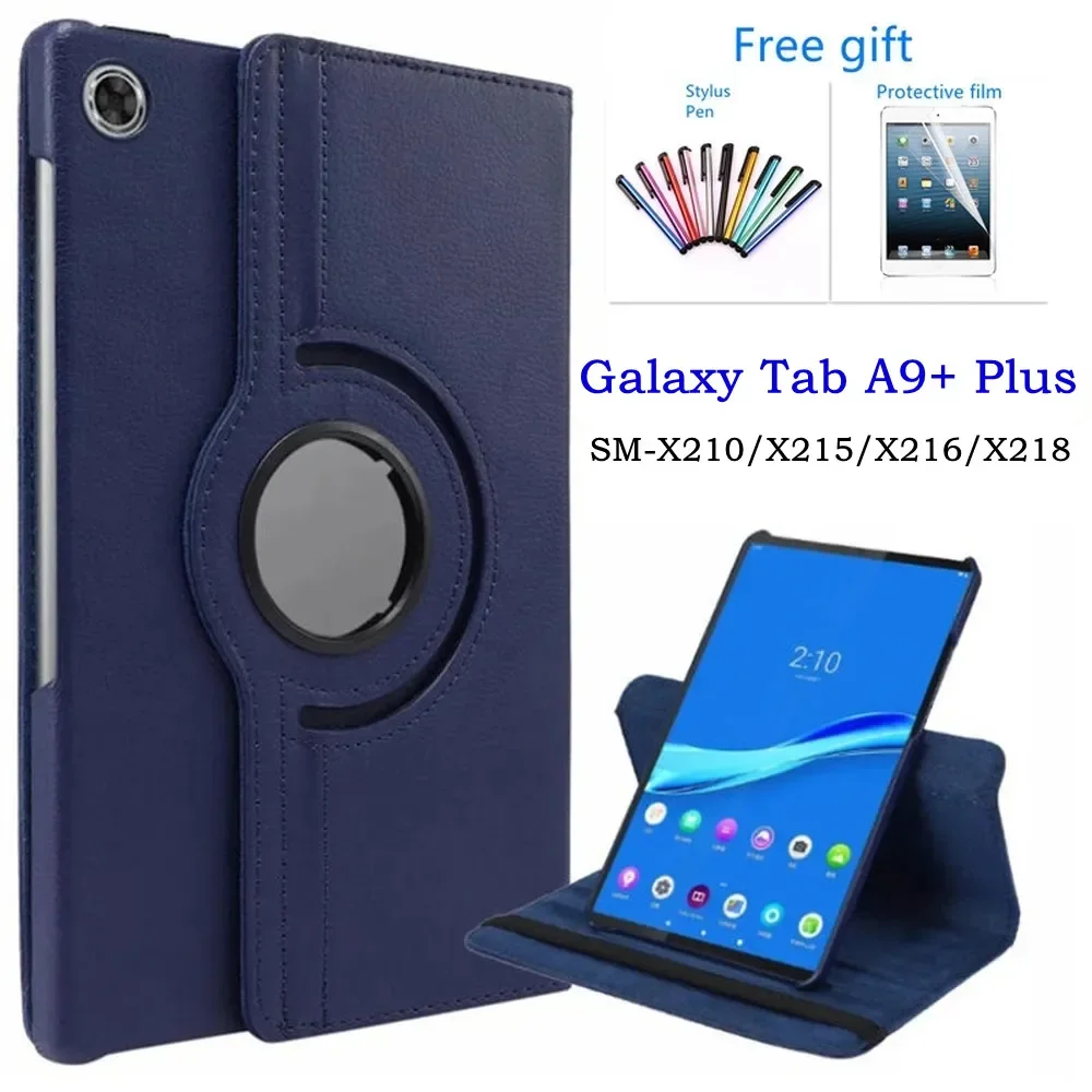 Чехол для Samsung Galaxy Tab A9 Plus 11 ”Чехол для планшета Samsung Tab A9 SM-X210/X215/X216/X218, Вращающийся на 360 градусов Кожаный чехол