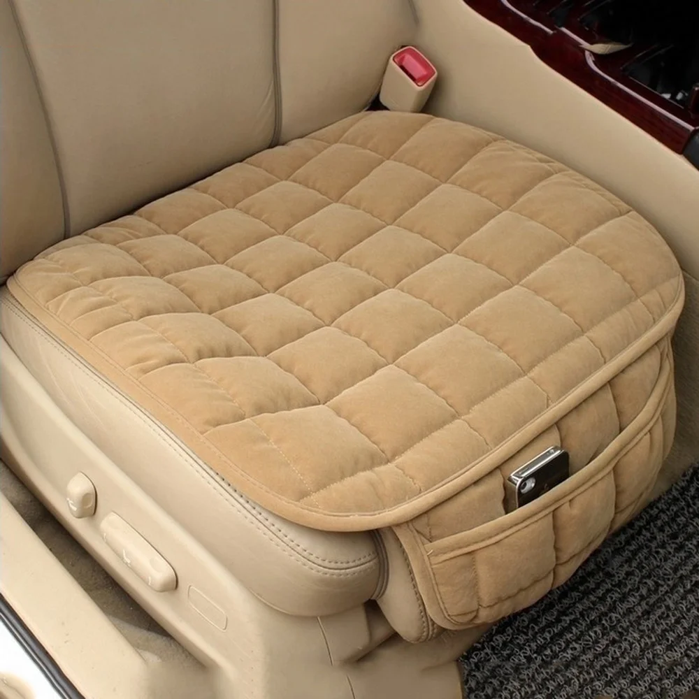 Чехол для автокресла, зимняя теплая подушка сиденья, противоскользящая Универсальная дышащая прокладка для сиденья переднего кресла для автомобиля, протектор автокресла