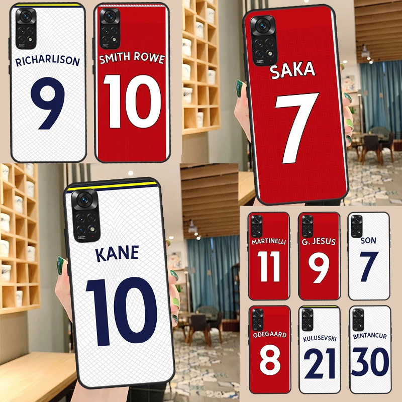 Чехол с Именем и номером Футболиста Для Xiaomi Redmi Note 11 10 9 8 12 Pro 10S 11S 12S Чехол Для Redmi 9 10 10A 9C 10C 12C
