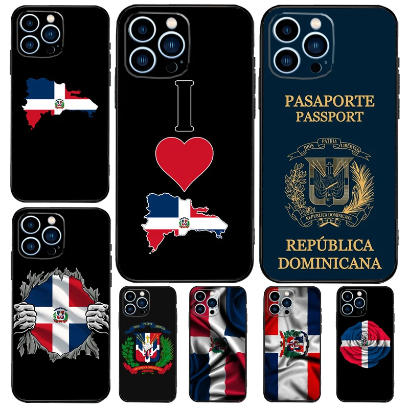 Чехол с флагом Доминиканской Республики для iPhone 15 14 13 12 11 Pro Max 7 8 Plus X XR XS Max 12 13 Mini Мягкий чехол-бампер