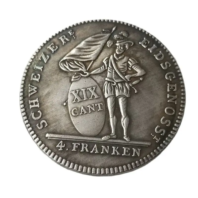 Швейцария 1813 год, посеребренные монеты, предметы домашнего декора, монеты для коллекционирования Lucky Magic, Рождественские подарки #139