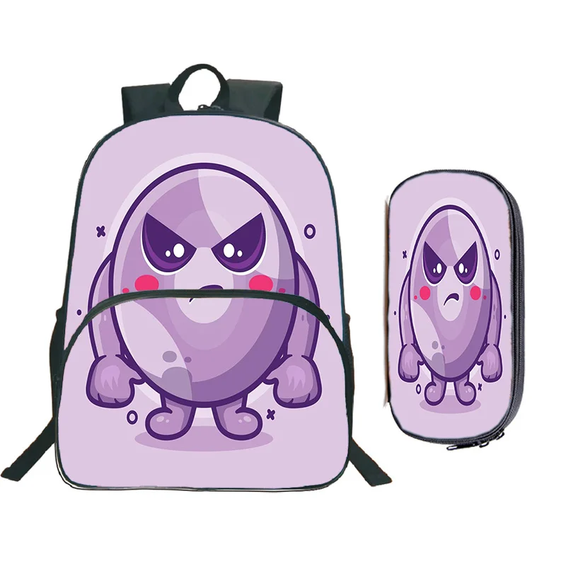 Школьные рюкзаки пенал, 2 шт./компл., студенческие рюкзаки Angry Geometry Dash для мальчиков и девочек, детские аниме-модные спортивные сумки на открытом воздухе