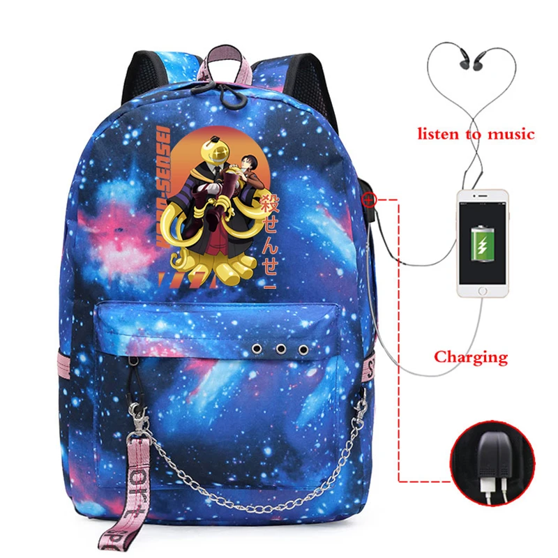 Школьный рюкзак с аниме Assassination Classroom, сумки на плечо большой емкости, модные Корейские рюкзаки Mochilas Para Estudiantes