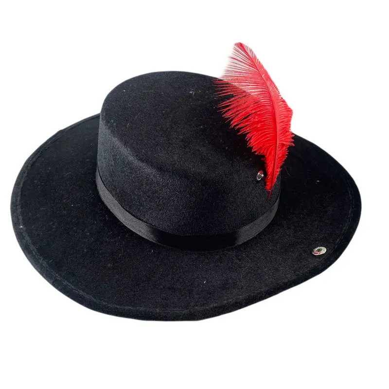 Шляпы-фетровые шляпы для джентльменов, шляпа мушкетера для взрослых, классическая джазовая шляпа-трильби 1920-х, Манхэттенская широкополая шляпа, декор из перьев, Винтажные кепки Zoro