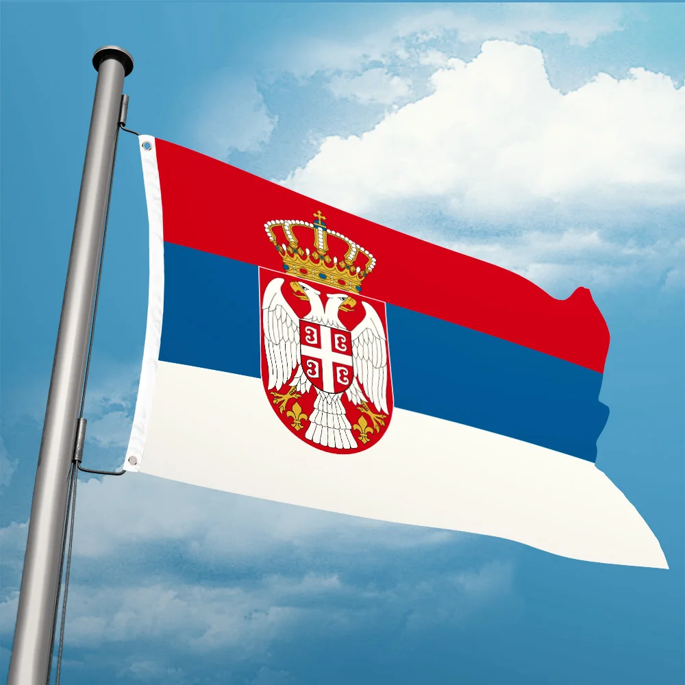 Штандарт Президента Национального Собрания Сербии 3 фута x 5 футов Развевающийся Баннер из полиэстера размером 150* 90 см На заказ по всему миру