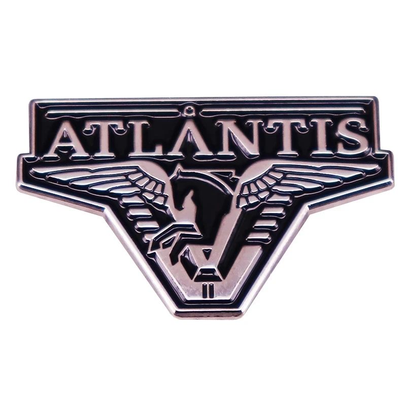 Эмаль с логотипом Stargate Atlantis, значок, брошь, подарок, украшение для рюкзака, ювелирный аксессуар.
