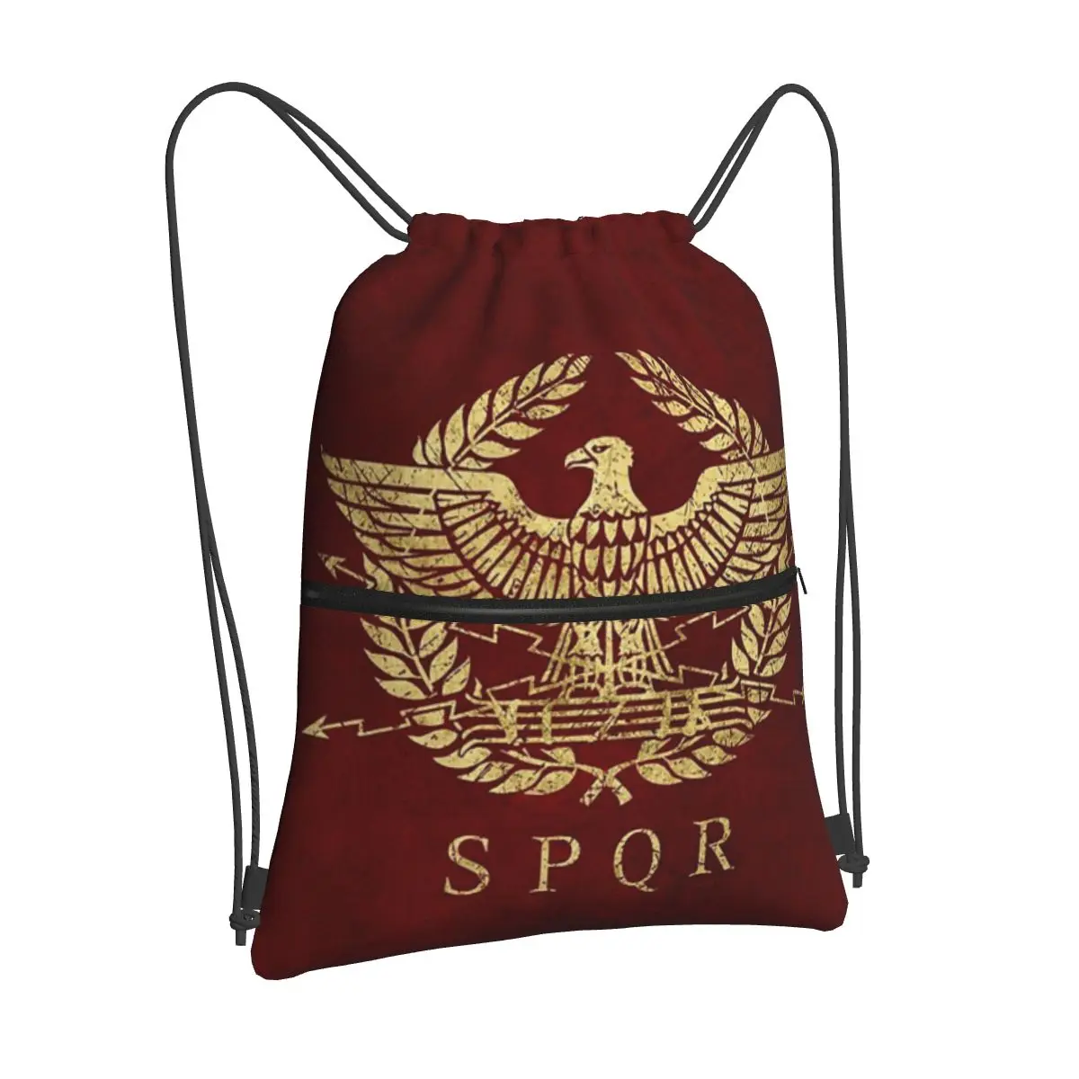 Эмблема Римской империи - Винтажные Золотые сумки на шнурке, рюкзаки, Мужские школьные сумки на заказ, Маленький рюкзак, женская сумка для покупок