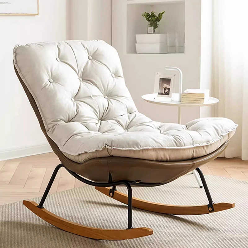 Эргономичное кресло Nordic для гостиной, Дизайнерское Компактное кресло-качалка для взрослых, Роскошные шезлонги, Мебель для салона и дома