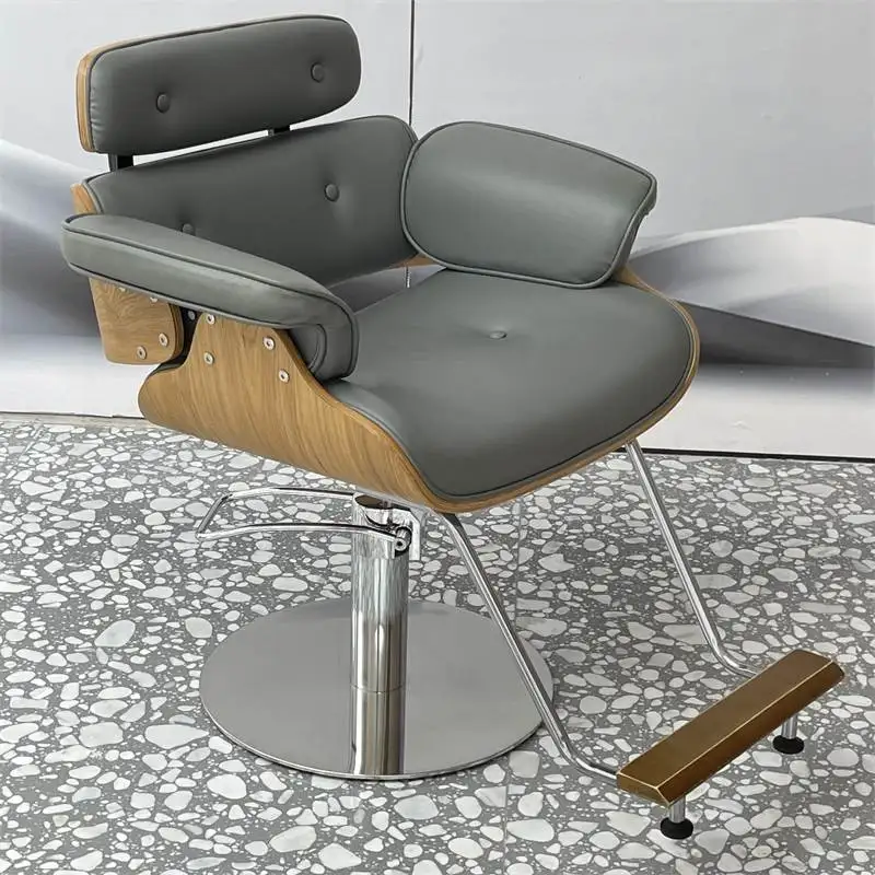 Эргономичное парикмахерское кресло Salon с откидывающейся спинкой Gold Профессиональное кресло для макияжа, вращающееся Sillones De Barberia Профессиональная мебель