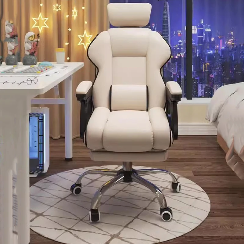 Эргономичный офисный стул, Передвижная камера, Каминная доска, удобная мягкая мебель, Белоснежный стул для спальни, кабинет, подоконник, Экономичная мебель