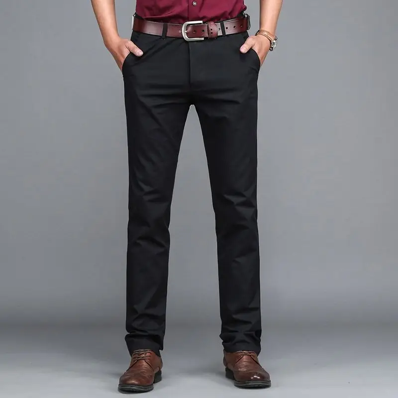 Весенняя новинка 2023 года, мужские эластичные мягкие брюки классического стиля Regular Slim Fit, мужские повседневные брюки в деловом стиле солидного бренда A09