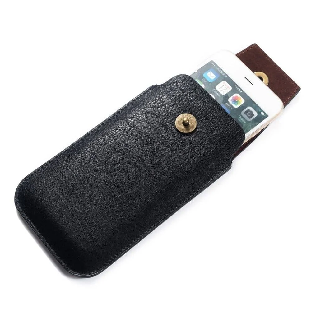 для Mi Redmi Note 10S (2021) кожаный чехол для вертикального ремня безопасности с магнитной застежкой-черный