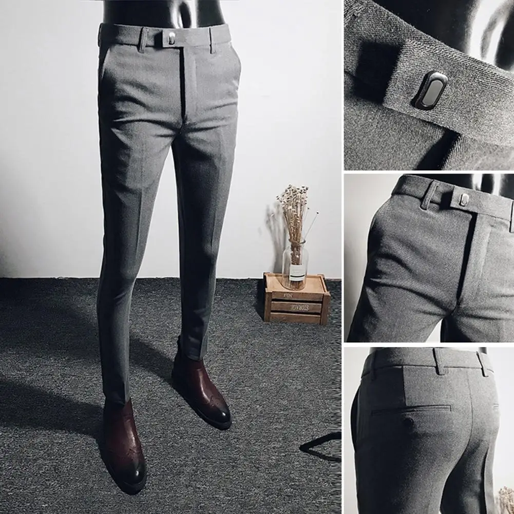 Модные офисные брюки с застежкой-молнией, облегающие костюмные брюки, эластичные брюки-карандаш со средней талией для бега трусцой